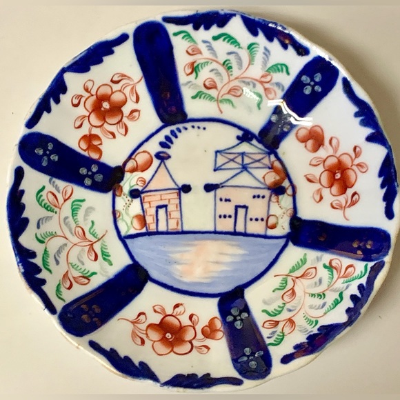 Early 1800s Vintage Gaudy Welsh Village Pattern 281 A Plate - Picture 15 of 15